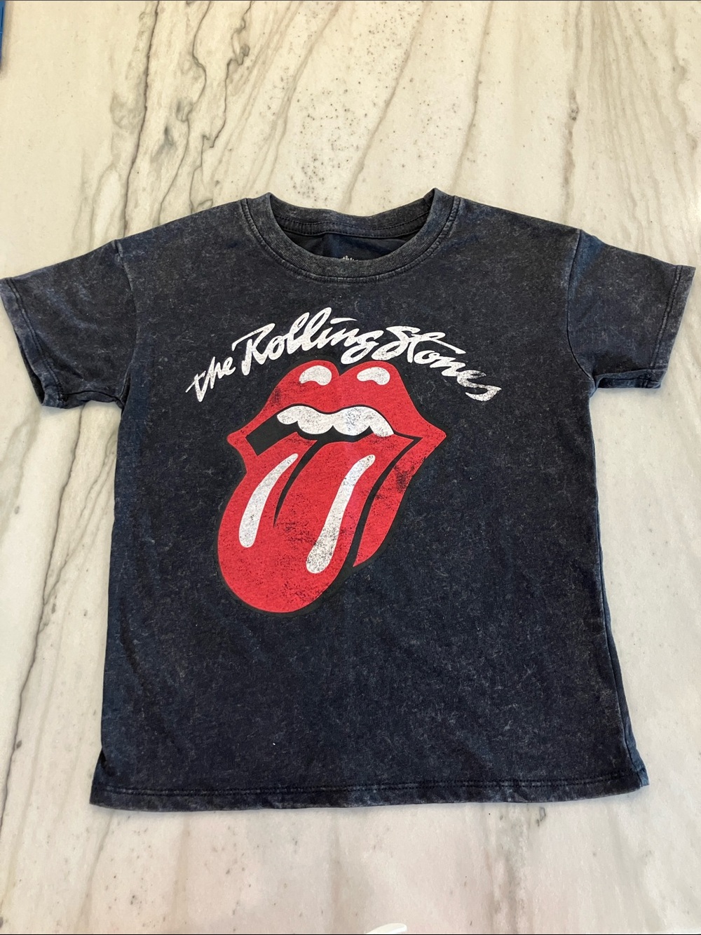 NWOT The Rolling Stones Black Kids Tee with Red Tongue Graphic